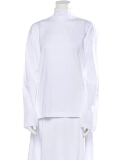 Pre-owned Prada 2024 Mock Neck Sweatshirt W/ Tags In White