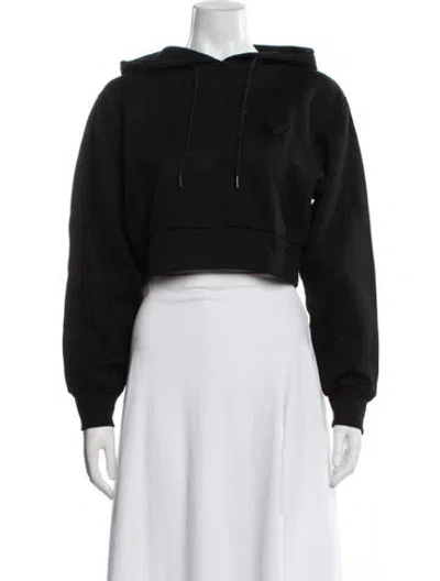 Pre-owned Prada 2024 Nylon Hoodie In Black