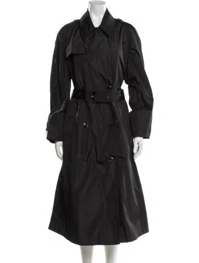 Pre-owned Prada 2024 Nylon Trench Coat In Black