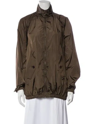 Pre-owned Prada 2024 Nylon Utility Jacket In Brown