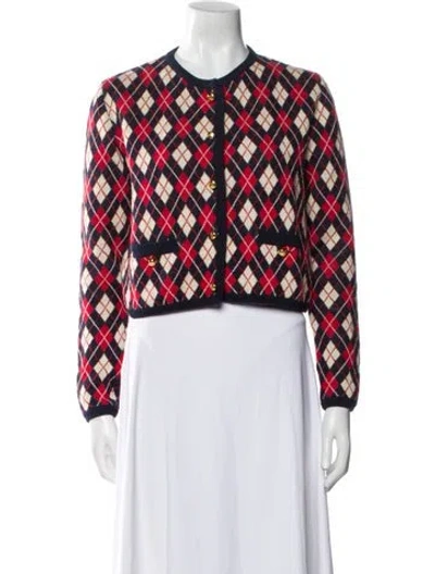Pre-owned Prada 2024 Printed Sweater In Blue