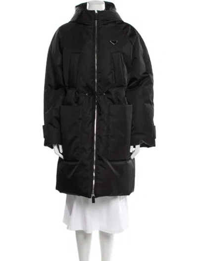 Pre-owned Prada 2024 Re-nylon Down Coat In Black