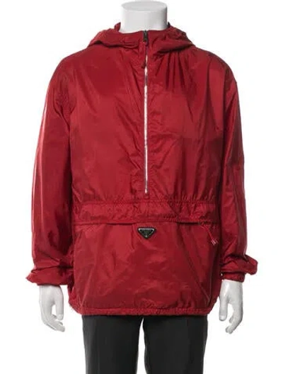 Pre-owned Prada 2024 Re-nylon Jacket In Red