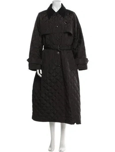 Pre-owned Prada 2024 Re-nylon Trench Coat In Black