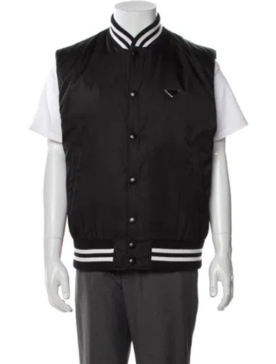 Pre-owned Prada 2024 Re-nylon Vest In Black