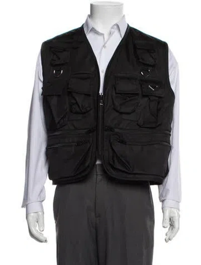 Pre-owned Prada 2024 Re-nylon Vest In Black