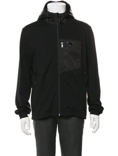 Pre-owned Prada 2024 Re-nylon Windbreaker In Black