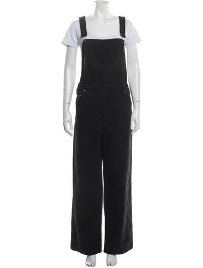 Pre-owned Prada 2024 Scoop Neck Overalls In Black
