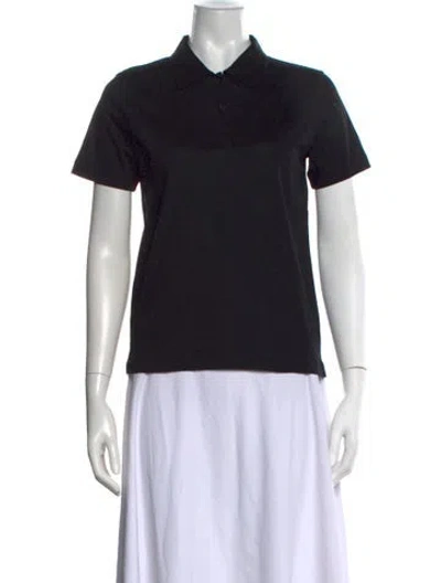 Pre-owned Prada 2024 Short Sleeve Polo In Black
