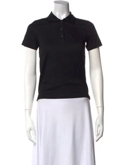 Pre-owned Prada 2024 Short Sleeve Polo In Black