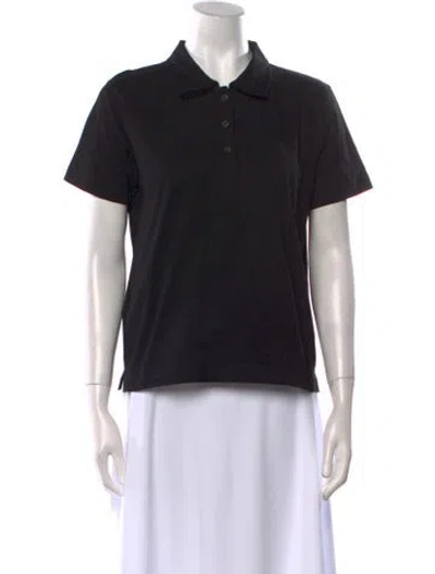 Pre-owned Prada 2024 Short Sleeve Polo W/ Tags In Black