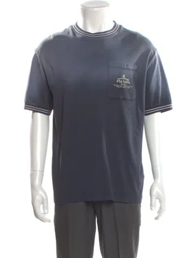 Pre-owned Prada 2024 Signature Logo T-shirt In Gray