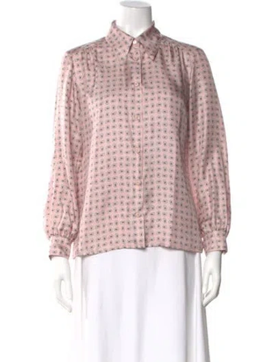 Pre-owned Prada 2024 Silk Blouse In Pink