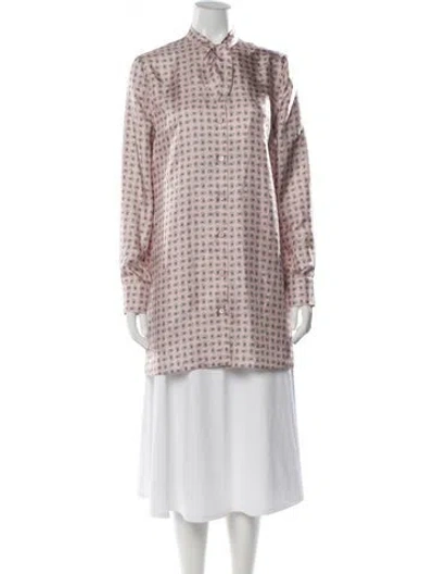 Pre-owned Prada 2024 Silk Blouse W/ Tags In Pink