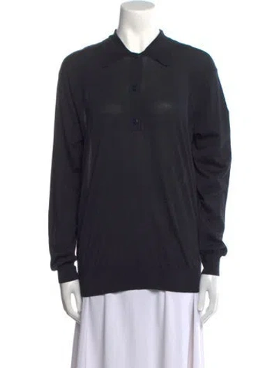 Pre-owned Prada 2024 Silk Sweater In Blue