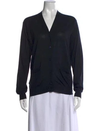 Pre-owned Prada 2024 Silk Sweater In Blue