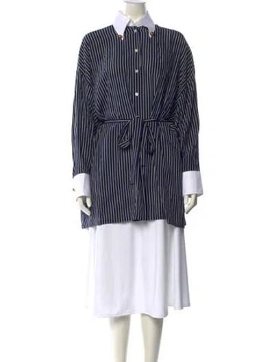 Pre-owned Prada 2024 Silk Tunic In Blue