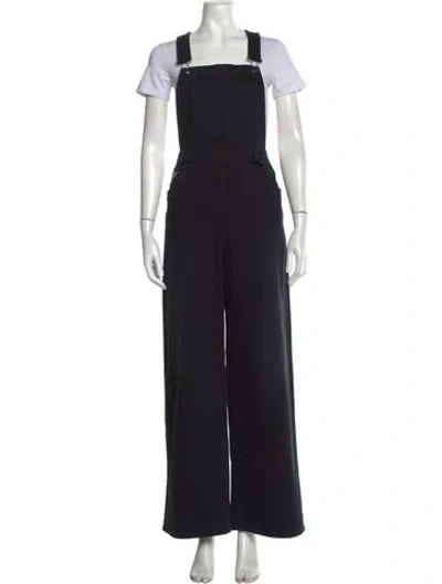 Pre-owned Prada 2024 Square Neckline Overalls In Black