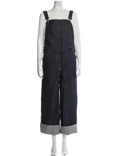 Pre-owned Prada 2024 Square Neckline Overalls W/ Tags In Blue