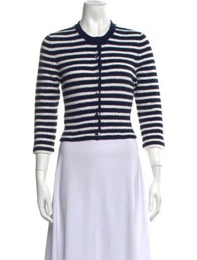 Pre-owned Prada 2024 Striped Sweater In Blue/white