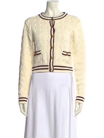 Pre-owned Prada 2024 Striped Sweater In Neutral