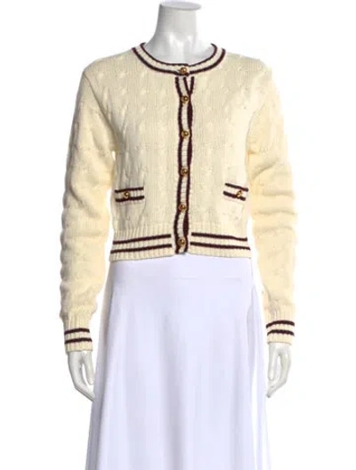 Pre-owned Prada 2024 Striped Sweater W/ Tags In Neutral