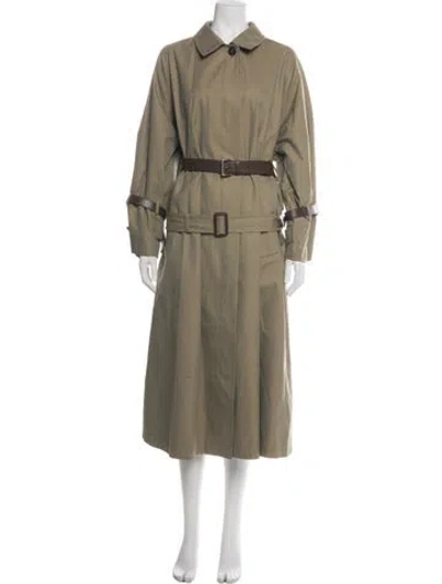 Pre-owned Prada 2024 Trench Coat In Green