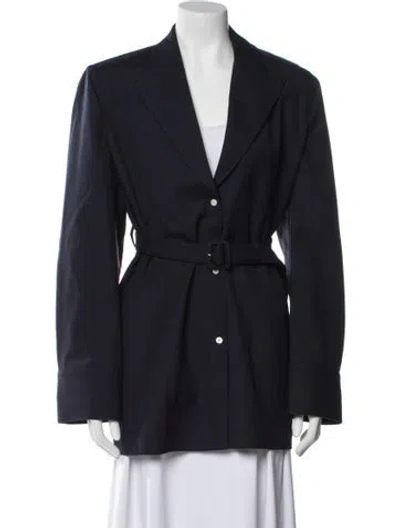 Pre-owned Prada 2024 Virgin Wool Blazer In Blue