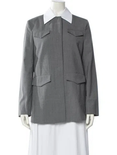Pre-owned Prada 2024 Virgin Wool Blazer In Gray