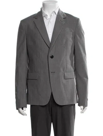 Pre-owned Prada 2024 Virgin Wool Blazer W/ Tags In Grey