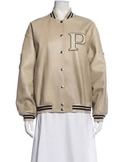 Pre-owned Prada 2024 Virgin Wool Bomber Jacket In Neutrals