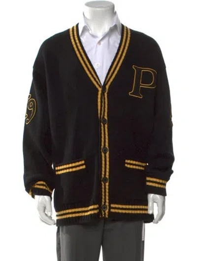 Pre-owned Prada 2024 Virgin Wool Cardigan In Black