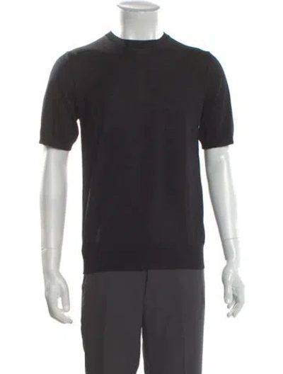 Pre-owned Prada 2024 Virgin Wool Polo Sweater W/ Tags In Black