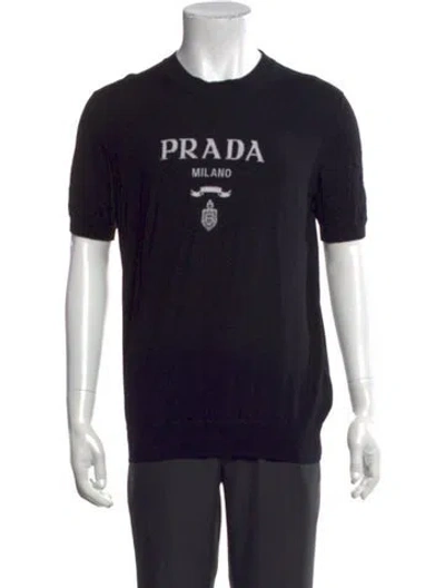 Pre-owned Prada 2024 Virgin Wool Pullover In Black