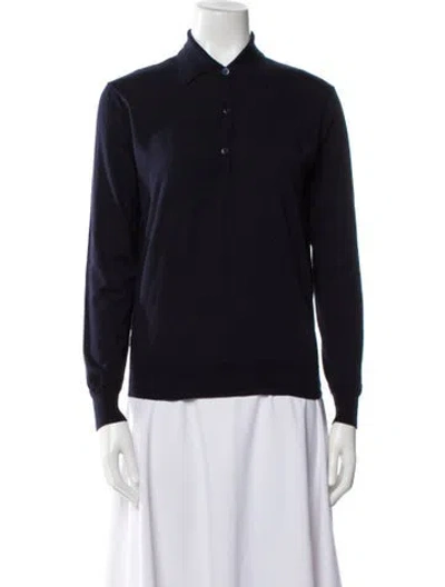 Pre-owned Prada 2024 Virgin Wool Sweater In Blue