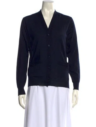Pre-owned Prada 2024 Virgin Wool Sweater In Blue