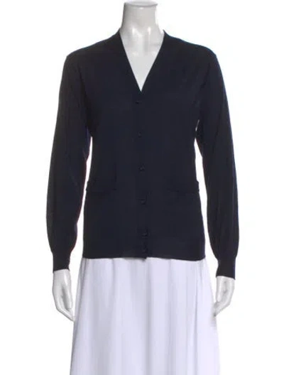Pre-owned Prada 2024 Virgin Wool Sweater In Blue