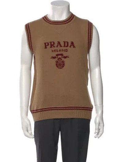 Pre-owned Prada 2024 Virgin Wool Sweater In Brown