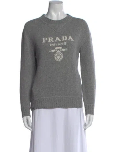 Pre-owned Prada 2024 Virgin Wool Sweater In Gray