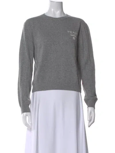 Pre-owned Prada 2024 Virgin Wool Sweater In Gray