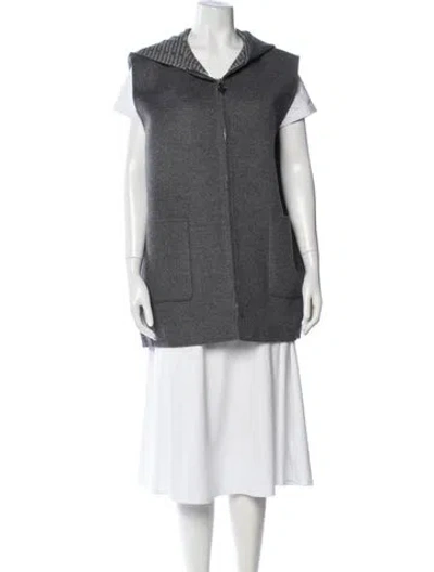 Pre-owned Prada 2024 Virgin Wool Sweater In Grey