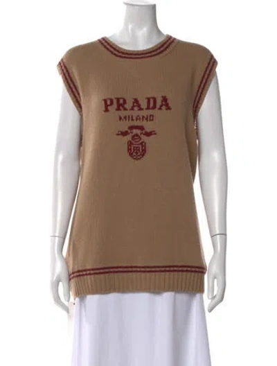 Pre-owned Prada 2024 Virgin Wool Sweater In Neutral