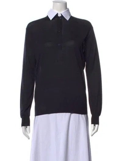 Pre-owned Prada 2024 Virgin Wool Sweater W/ Tags In Blue