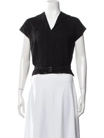 Pre-owned Prada 2024 V-neck Top In Black