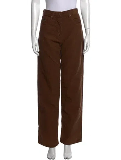 Pre-owned Prada 2024 Wide Leg Pants In Brown