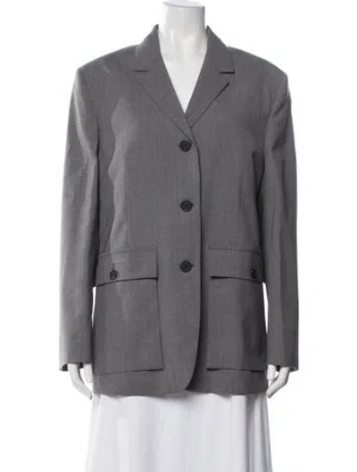 Pre-owned Prada 2024 Wool Blazer W/ Tags In Gray