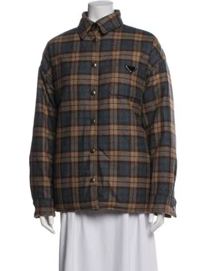 Pre-owned Prada 2024 Wool Coat In Multicolor