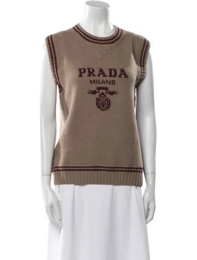 Pre-owned Prada 2024 Wool Sweater In Neutral