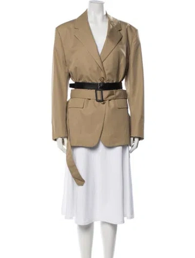 Pre-owned Prada 2025 Blazer W/ Tags In Neutrals