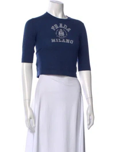 Pre-owned Prada 2025 Cashmere Sweater In Blue
